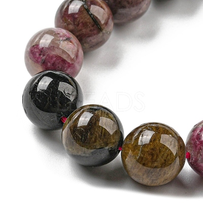 Natural Multicolor Tourmaline Beads strands G-C076-6mm-10-1