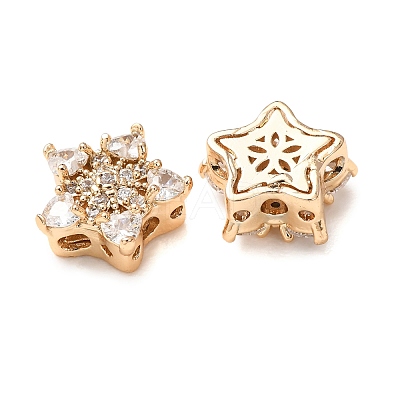 Brass Micro Pave Cubic Zirconia Beads CU-CBAEC99-33G-03-1