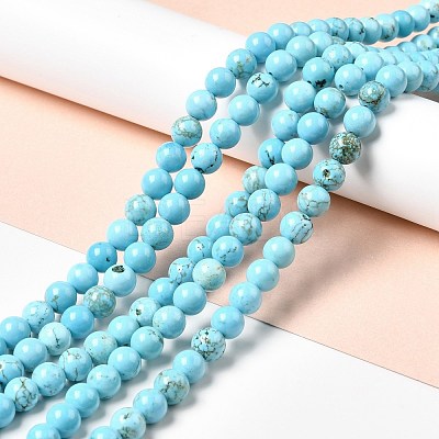 Dyed & Heated Natural Magnesite Beads Strands G-G924-01B-02-1