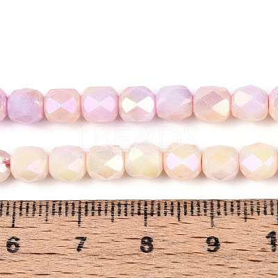 Anti-Tarnish Electroplate Glass Beads Strands GLAA-N057-6mm-07-1