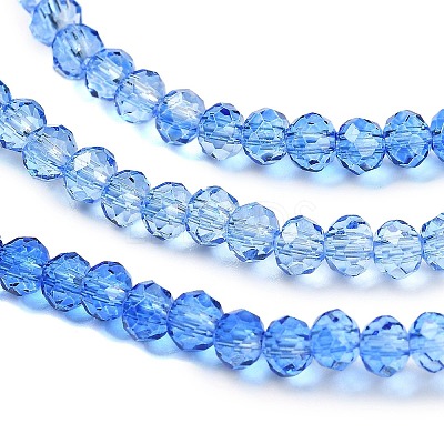 Transparent Painted Glass Beads Strands DGLA-A034-T1mm-A01-1