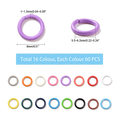 480Pcs 16 Colors Iron Quick Link Connectors IFIN-PH0024-68-1
