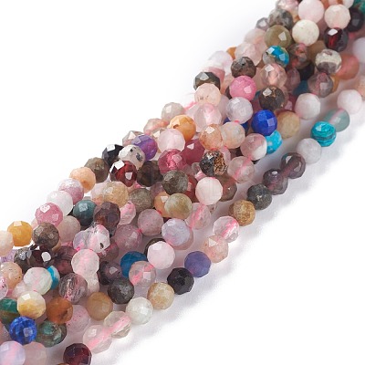 Natural Mixed Gemstone Beads Strands G-A026-A04-4mm-1