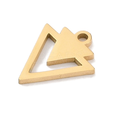 Golden Plated 304 Stainless Steel Charms STAS-K286-03F-G-1