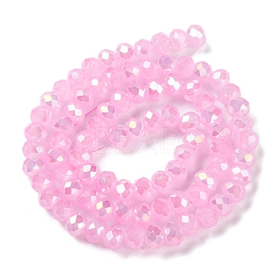 Baking Electroplate Glass Beads Strands DGLA-A039-J10mm-B16-1