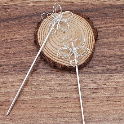 Iron Hair Stick Findings OHAR-PW0001-325S-1