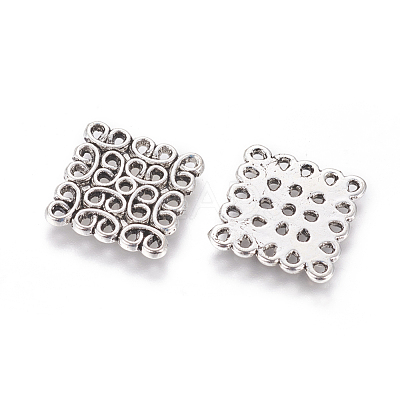 Tibetan Style Filigree Links TIBEP-EA166YKG-AS-LF-1