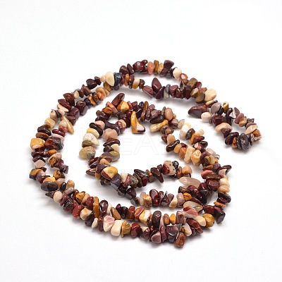 Natural Mookaite Chip Bead Strands G-M205-39-1