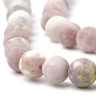 Natural Marble and Sesame Jasper/Kiwi Jasper Beads Strands G-T106-288-1