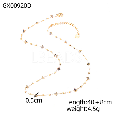 304 Stainless Steel Link Chain Necklaces for Women STAS-OY015-51G-1
