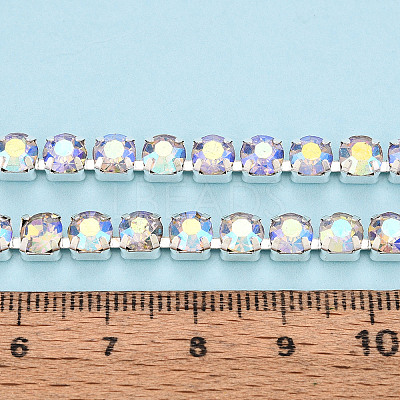 Brass Rhinestone Strass Chains CHC-T001-SS24-02S-1