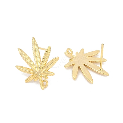 Brass Stud Earring Findings LS-KK-Z099-04G-01-1