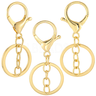 24Pcs Alloy Keychain Clasps KEYC-SC0001-82G-1