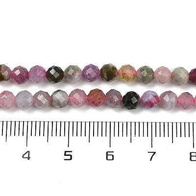 Natural Multicolor Tourmaline Beads Strands G-C181-B04-03-1