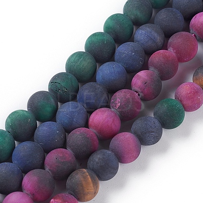 Natural Tiger Eye Beads Strands G-F616-01-12mm-1