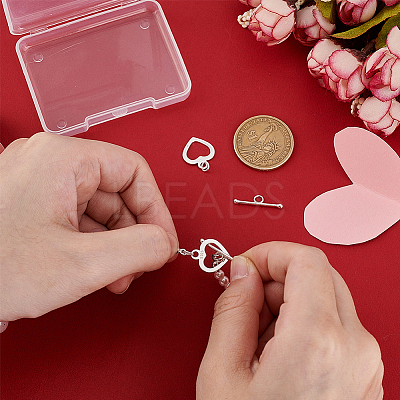 2Pcs 925 Sterling Silver Toggle Clasps FIND-PH0022-60-1