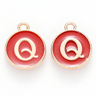 Golden Plated Alloy Enamel Charms LS-ENAM-S118-03Q-1