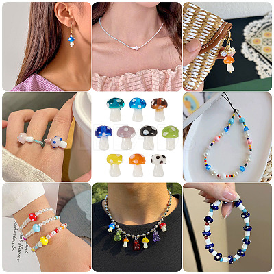 1Strand Handmade Lampwork Beads Strands LAMP-TA0001-84E-1