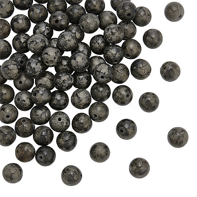 Natural Pyrite Beads Strands G-OC0001-83-1