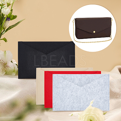4Pcs 4 Colors Wool Felt Envelope Purse Insert Organizer FIND-WR0006-71C-1
