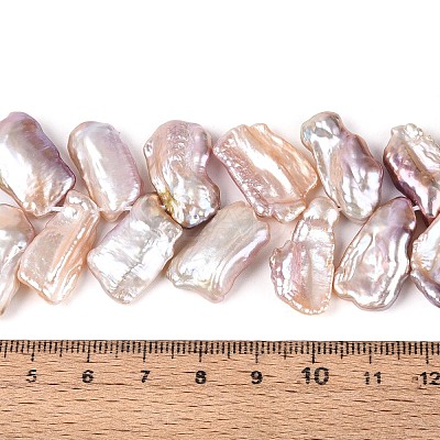 Natural Baroque Keshi Pearl Beads Strands PEAR-S022-04C-1