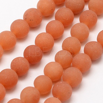 Natural Red Aventurine Beads Strands G-D675-8mm-1