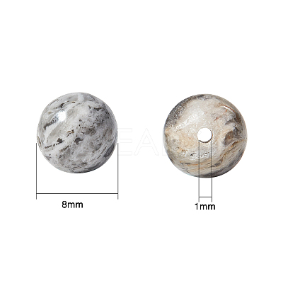 Natural Map Stone/Picasso Stone/Picasso Jasper Beads Strands G-OC0001-04-1