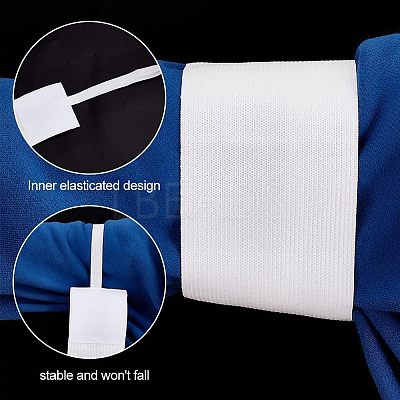 10Pcs Polyester Blank Elastic Captain's Armbands AJEW-CA0003-14-1