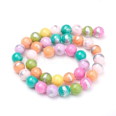 Natural Mashan Jade Beads Strands G-G833-6mm-14-1