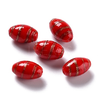 Handmade Gold Sand Lampwork Beads LAMP-F020-35G-1