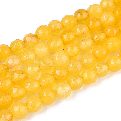 Dyed Natural White Jade Beads Strands G-T139-4mm-60-05-1