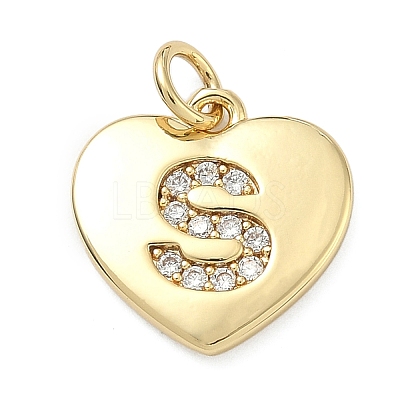 Brass Micro Pave Clear Cubic Zirconia Pendants KK-D229-01G-19-1