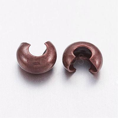 Brass Crimp Beads Covers KK-H290-NFR-NF-1