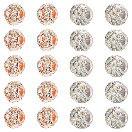 20Pcs 2 Colors Brass Beads RB-AR0001-07-1