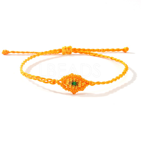 Adjustable Evil Eye Polyester Cord Braided Bracelets for Men Women BI7988-5-1