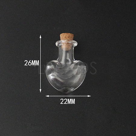 Mini High Borosilicate Glass Bottle Bead Containers X1-BOTT-PW0001-261J-1