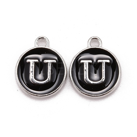 Platinum Plated Alloy Charms ENAM-S118-02U-P-1