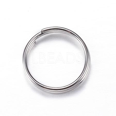 Tarnish Resistant 304 Stainless Steel Split Rings STAS-P092-01-1