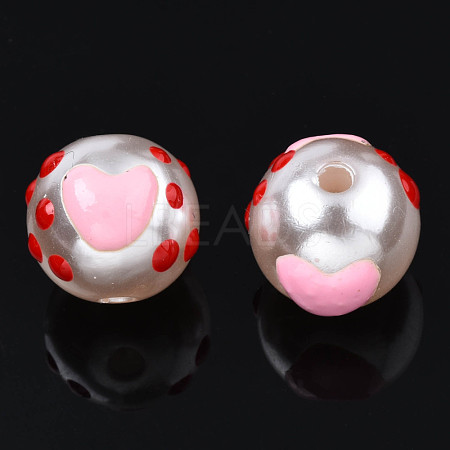 ABS Plastic Imitation Pearl Beads KY-N015-104-1