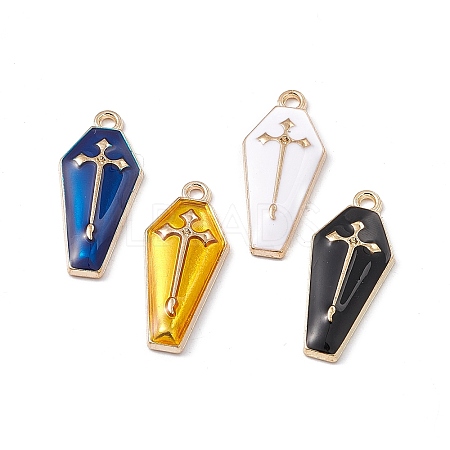 Alloy Enamel Pendants ENAM-H039-10G-1