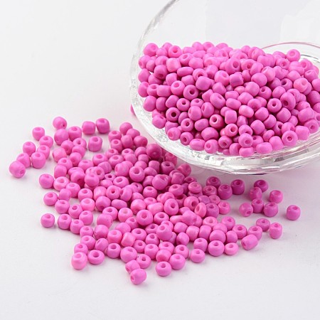 6/0 Baking Paint Glass Seed Beads X-SEED-S003-K2-1