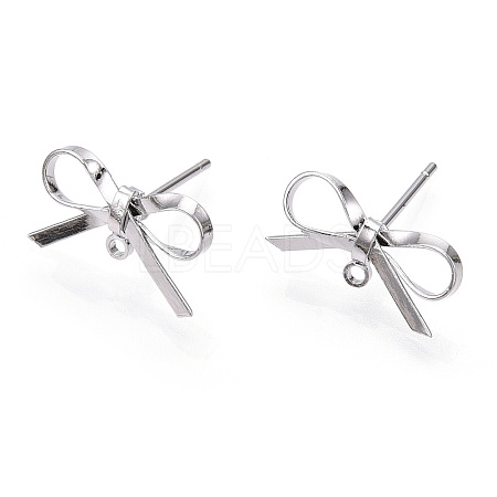Brass Stud Earring Findings KK-S350-013P-1