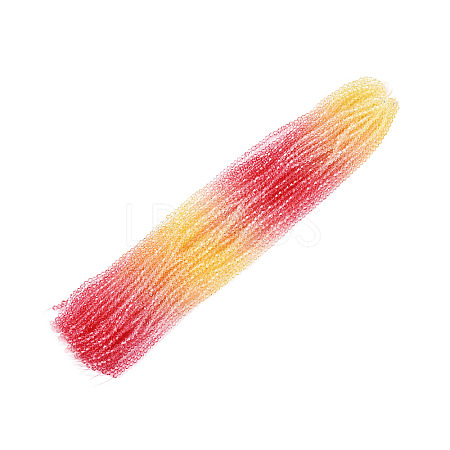 Gradient Color Baking Paint Glass Bead Strands X1-DGLA-A039-T4mm-A02-1