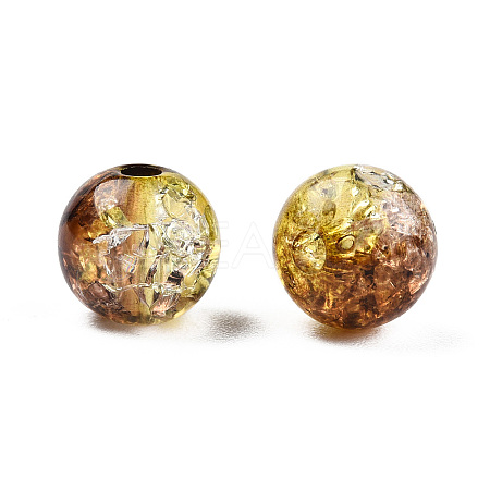 Transparent Crackle Acrylic Beads CACR-N002-16-1