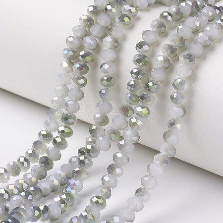 Electroplate Glass Beads Strands EGLA-A034-J1mm-S04-1