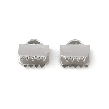 304 Stainless Steel Ribbon Crimp Ends STAS-E471-05H-P-1