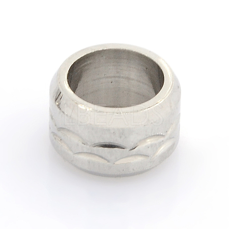 304 Stainless Steel Column Large Hole Beads STAS-J012-04-1