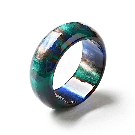 Resin Plain Band Finger Ring for Women LS-RJEW-C034-01E-1