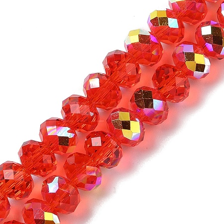 AB Color Plated Transparent Electroplate Beads Strands EGLA-H104-06D-1
