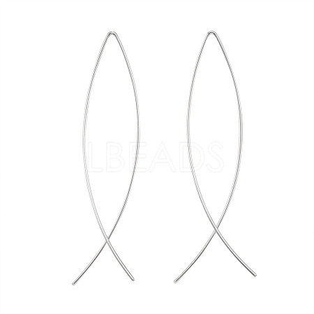 Minimalist Brass Earrings EJEW-TA0010-01S-1